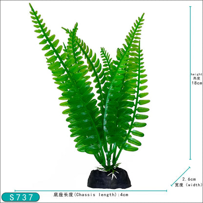Artificial Aquarium Plants – Plastic Aquatic Underwater Plants for Fish Tank Decoration, Aquascaping & Aquarium Accessories