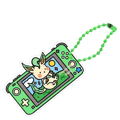 Pokémon Acrylic Keychain – Espeon, Umbreon, Leafeon & Snorlax Double-Sided Bead Chain Pendant