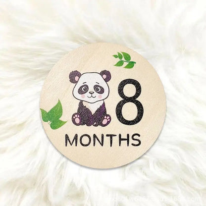 7PCS Newborn Milestone Wooden Cards – Baby Monthly Growth Announcement Props, Baby Shower Gift for Boys & Girls, Pregnancy Photography Accessories for First Year Memories & Photo Sessions