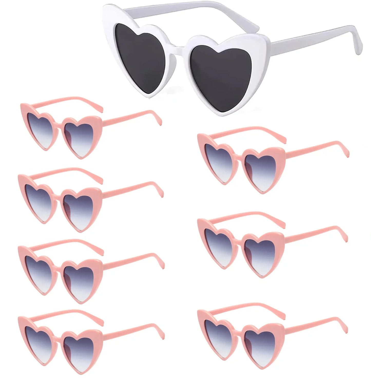 Bachelorette Party Heart Sunglasses – Wedding Shower Decoration Glasses for Bride & Bridesmaids | Hen Party Favors & Bridal Gifts