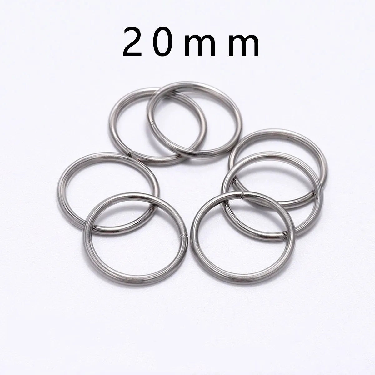 30 à 200 Anneaux de jonction fendus en acier inoxydable (3 à 25 mm) – Connecteurs à boucle ouverte pour la fabrication de bijoux, bracelets, colliers et loisirs créatifs