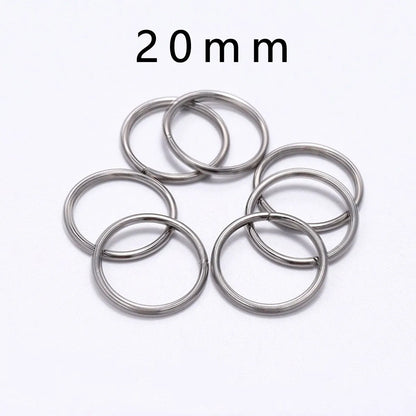 30 à 200 Anneaux de jonction fendus en acier inoxydable (3 à 25 mm) – Connecteurs à boucle ouverte pour la fabrication de bijoux, bracelets, colliers et loisirs créatifs