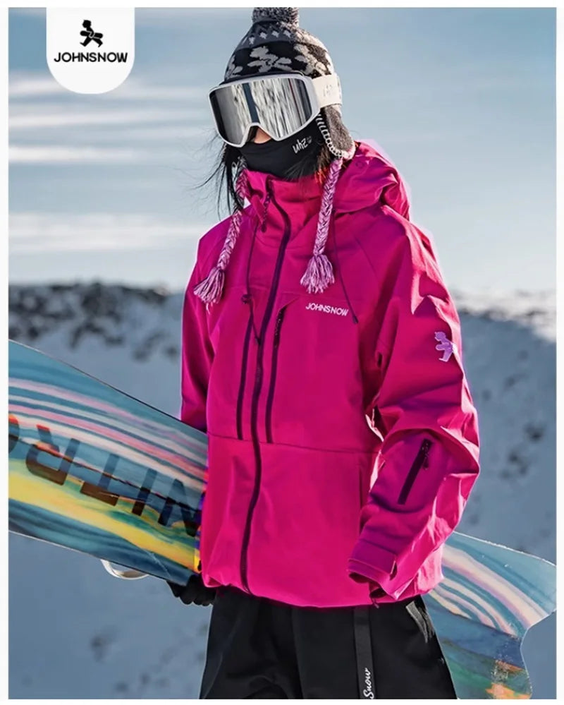 John Snow Unisex Ski Jacket – 2026 Waterproof & Breathable Winter Coat, Warm Snowboarding and Outdoor Sports Outerwear for Men & Women