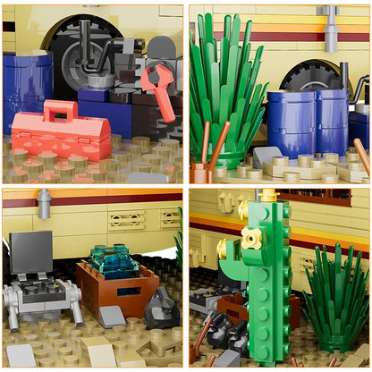Breaking Bad RV Camper Bus Building Blocks – Technical Adventure Vehicle Model, DIY Assemble Car Bricks Toy & Collectible Display Set for Fans