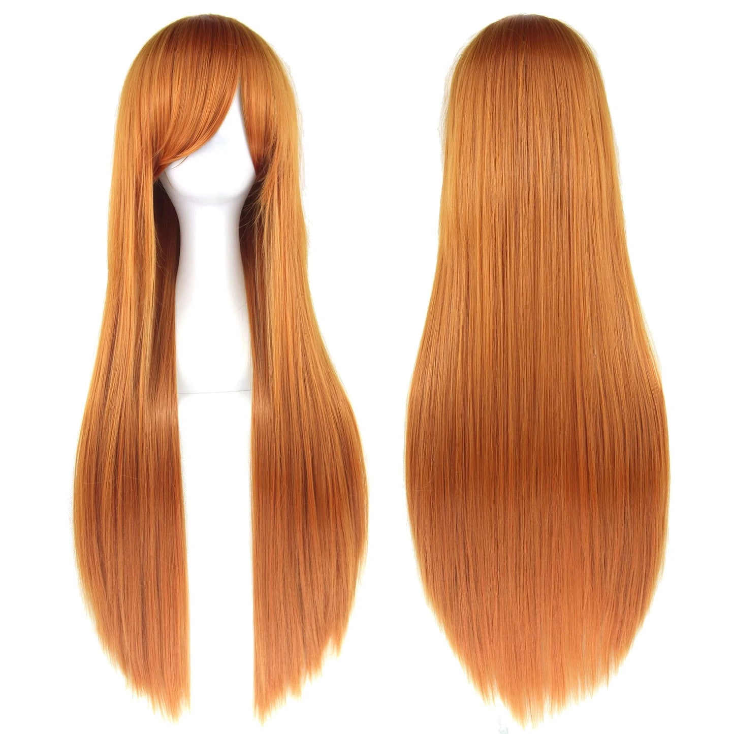 80cm Long Straight Multicolor Heat-Resistant Synthetic Cosplay Wig – Anime Halloween Party Costume Hairpiece