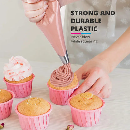 Poches à douille jetables – Lot de 20/50/100 poches à douille pour décoration de gâteaux, outil de glaçage pour crème et fondant, accessoires de pâtisserie pour cupcakes, biscuits et desserts