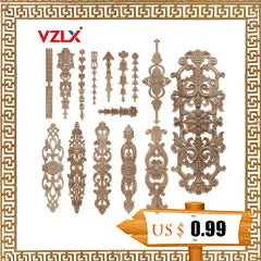 Appliques décoratives en bois moulé – Boiseries murales sculptées pour meubles, armoires, coins et décoration intérieure