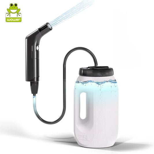 Pulverizador de bidé eléctrico portátil de 2.5L – Bidé de viaje recargable para higiene personal con boquilla Shataf de mano para camping, baño y limpieza sobre la marcha