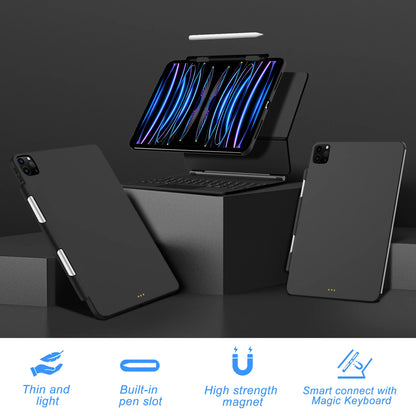 Funda magnética para iPad GOOJODOQ con soporte para lápiz – Compatible con Magic Keyboard para iPad Pro 11/13 M4 (2024), iPad Air 6 y Air 4/5