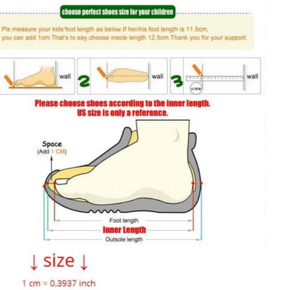 Zapatos casuales de cuero sintético transpirable antideslizantes para niños y niñas