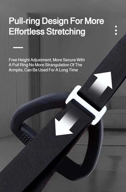 Cinturón de tracción lumbar – Cinturón de apoyo para estiramiento espinal doméstico para relajación de cintura, estiramiento de espalda y ejercicio de descompresión en barra horizontal