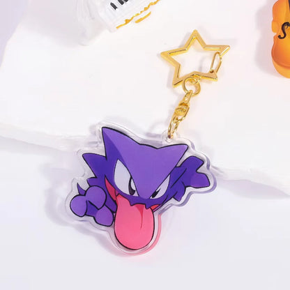 Pokémon Acrylic Keychain – Gengar, Ditto, Mewtwo, Jigglypuff & Character Bag Charm Pendant Collectible Gift