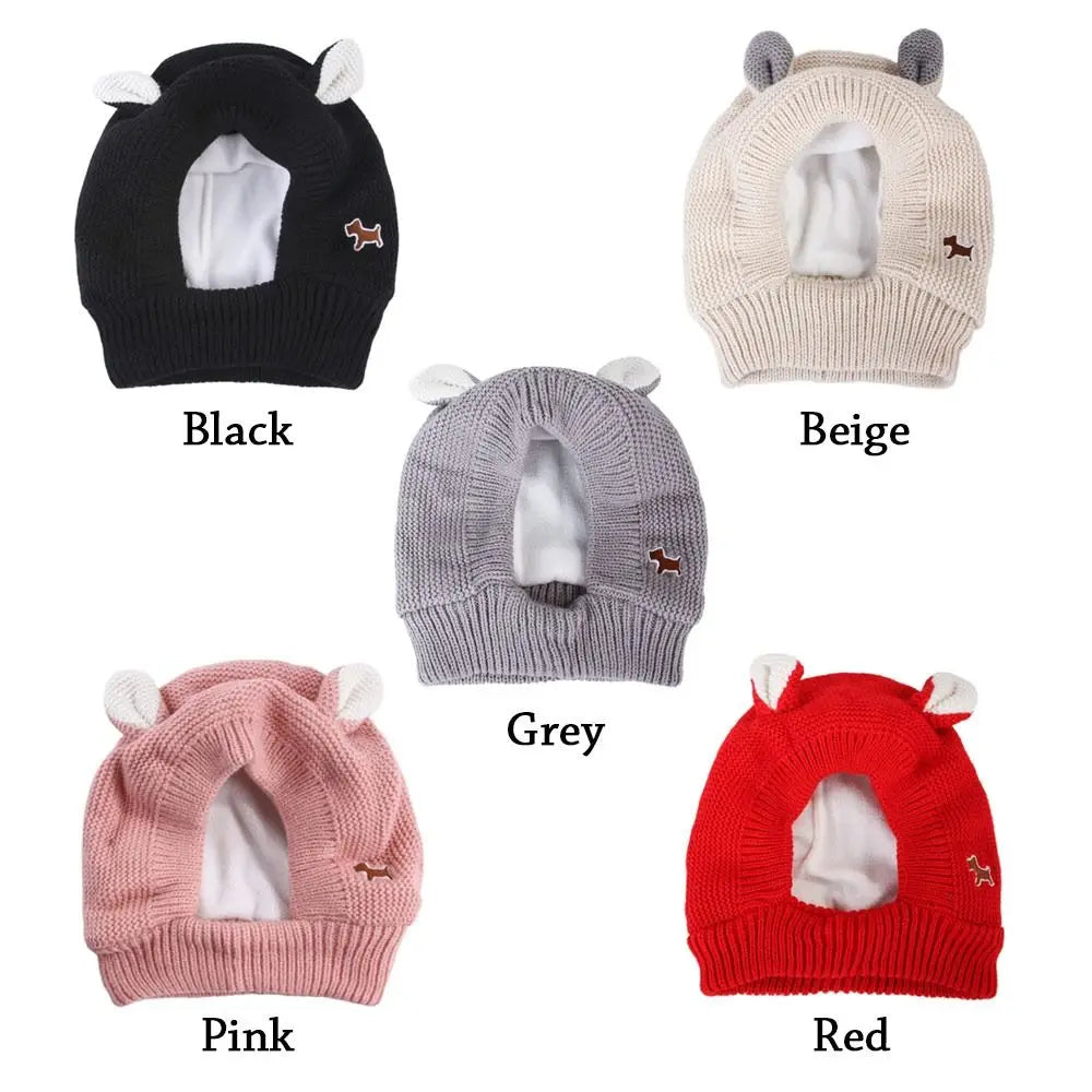 Quiet Dog Ear Muffs – Noise Protection & Warm Knitted Ear Covers for Medium & Large Dogs, Cozy Winter Anxiety Relief Hat