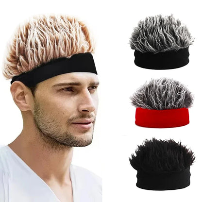 Fashionable Hip-hop Style Decorative Cosplay Wig Knitted Cap – Personalized Party Wig Cap for Hip-hop Outfit & Costume Wear