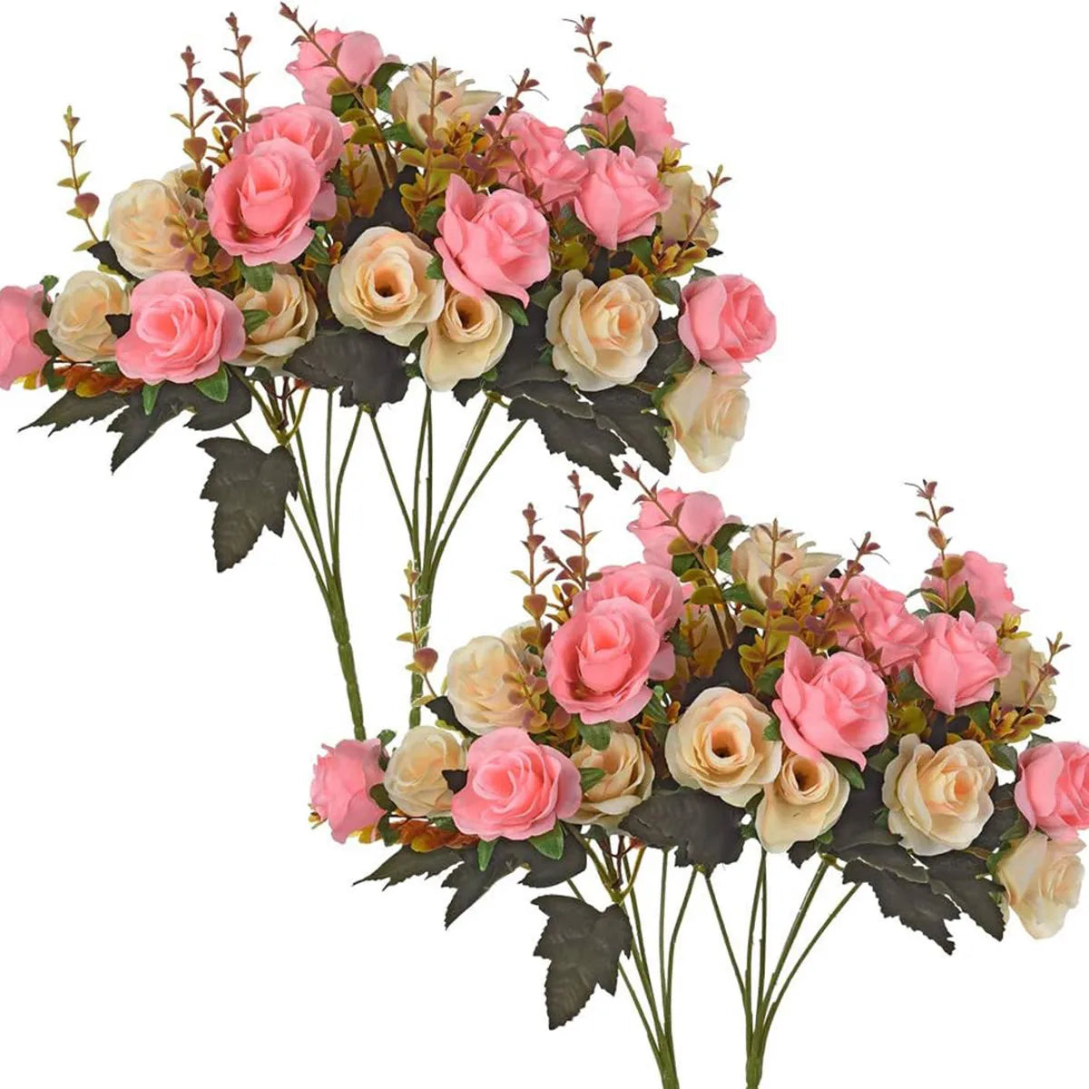 Flores de Rosas de Seda Artificial – Decoración de Ramos de Boda, Guirnaldas Florales DIY y Decoración de Pared, Arreglos para Festivales en el Hogar, Accesorios de Fotografía y Suministros para Manualidades de Scrapbooking