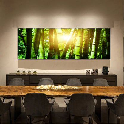 3D Landscape Canvas Wall Art – Mountain Lake Forest Scenery Painting Poster for Living Room, Bedroom & Home Decor