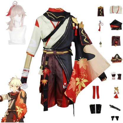 Samurai Cosplay Costume with Wig & Red Glasses – Halloween Party Outfit