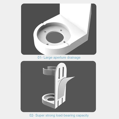 Soporte de Cepillo de Dientes Eléctrico Montado en la Pared – Estante de Plástico para Cepillos de Dientes de Baño, Organizador de Almacenamiento para Maquinillas de Afeitar, Accesorio de Baño que Ahorra Espacio para la Organización del Hogar y la Ducha