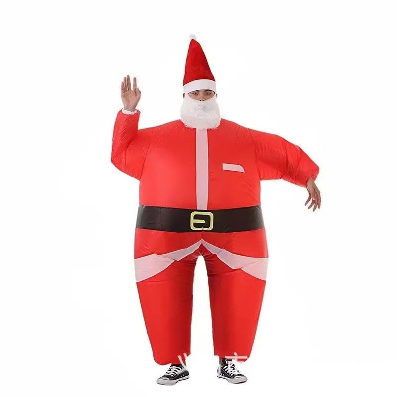 Adult Inflatable Christmas Costumes Santa Claus Christmas Tree Snowman Cosplay Suit for Halloween, Purim, Fancy Dress Parties and Holiday Celebrations