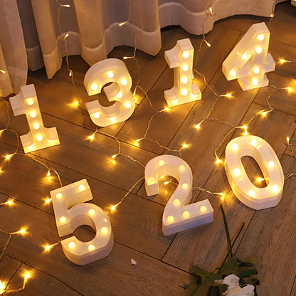 Alphabet & Number LED Night Lights – Personalized Letter Lamps for Birthday Parties, Weddings, Bedrooms, Wall Decor & Home Decorations