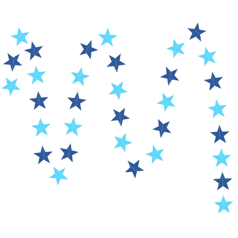 4M Moon & Star Glitter Paper Garland – Hanging Party Banner for Weddings, Eid, Baby Showers & Celebrations