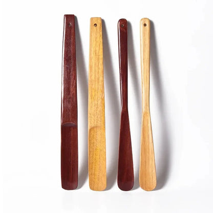1PC Portable Wooden Shoehorn – Mini Short-Handled Solid Wood Shoe Spoon, 16/40cm Travel Shoe Dressing Aid & Footwear Accessory