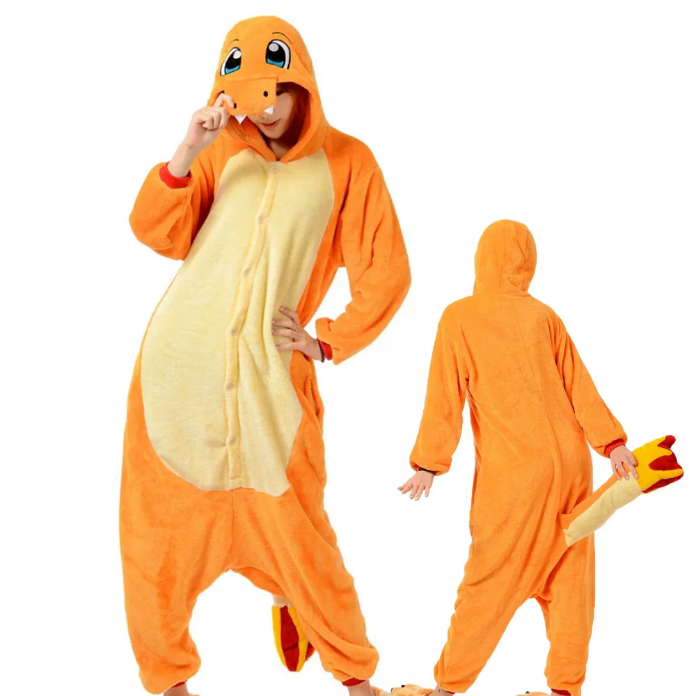 Pokémon Kigurumi Cosplay Onesie – Pikachu, Gengar Anime Jumpsuit for Men & Women (Halloween Party Outfit)