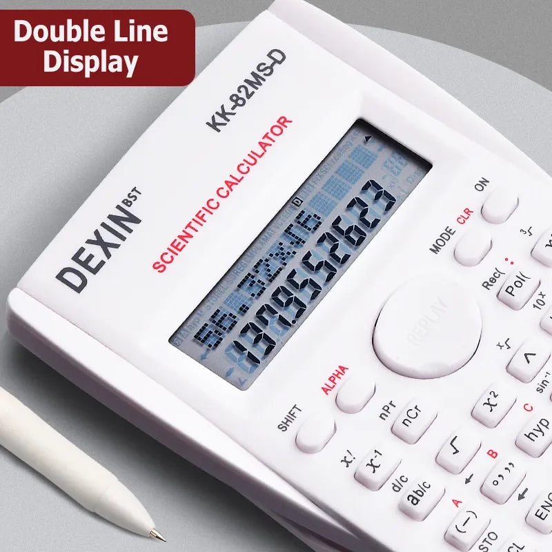 Portable Scientific Calculator – Dual-Row Display Multifunction Calculator for School, Office & Everyday Use