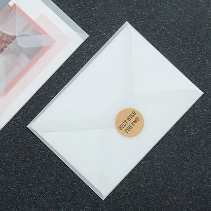 Lot de 50 enveloppes vierges translucides pour invitations, cartes postales, cartes de mariage, courriers professionnels et cartes cadeaux
