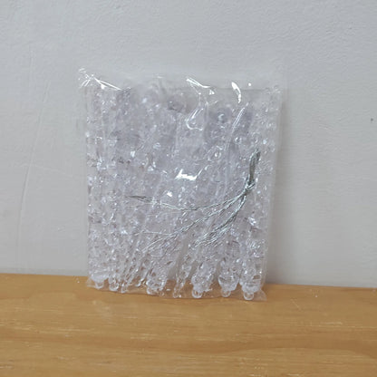 6PCS 15CM Acrylic Christmas Icicle Ornaments – Faux Ice Hanging Decorations for Winter Parties, New Year, Xmas Tree & Holiday Decor