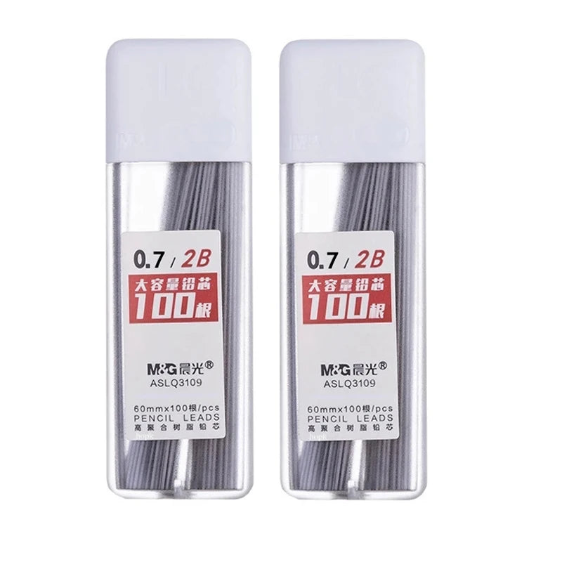 Mines de crayon mécanique 2B/HB – Recharges de graphite de 0,5 mm et 0,7 mm pour l'écriture, le dessin, l'esquisse, les fournitures scolaires et de bureau