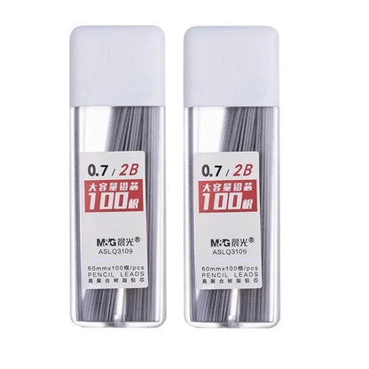Mines de crayon mécanique 2B/HB – Recharges de graphite de 0,5 mm et 0,7 mm pour l'écriture, le dessin, l'esquisse, les fournitures scolaires et de bureau