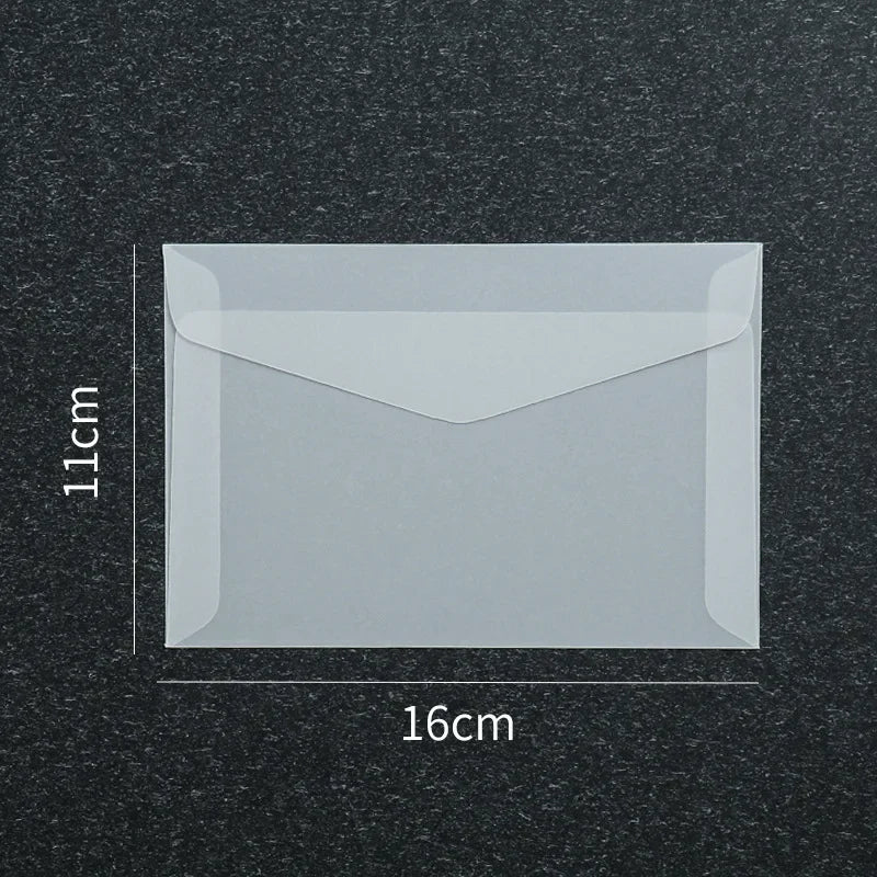 Lot de 50 enveloppes vierges translucides pour invitations, cartes postales, cartes de mariage, courriers professionnels et cartes cadeaux