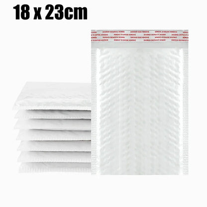 Sobres de burbujas blancos – Sobres de envío acolchados impermeables con autocierre, bolsas de embalaje de burbujas gruesas para envíos seguros (11/15/23 cm)
