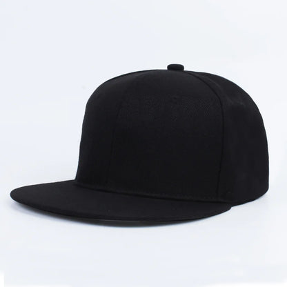 Classic Plain Snapback Baseball Cap – Adjustable Unisex Flat Brim Hat for Casual, Streetwear & Outdoor Wear