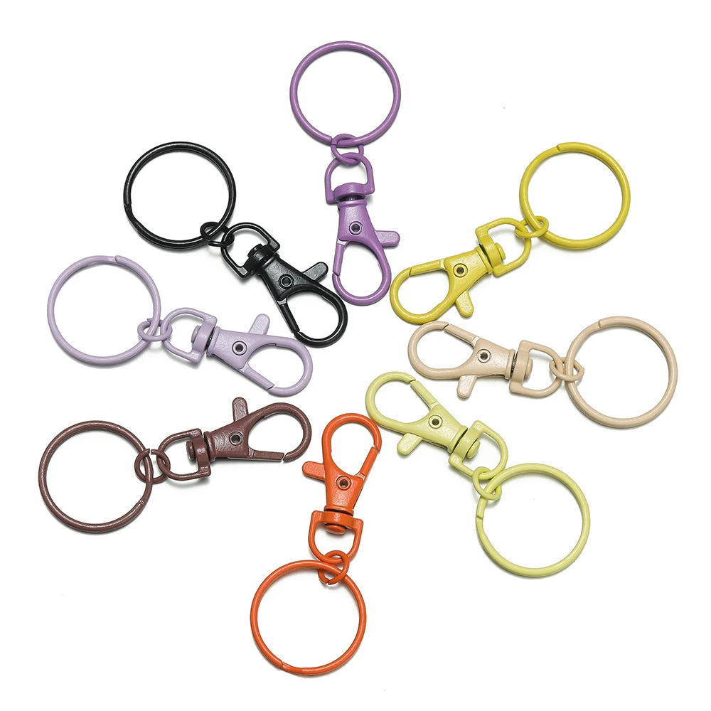 5–10 Piece Multicolor Keyring Lobster Clasp Hooks with Adjustable Buckles – DIY Keychain, Bag Charm, Doll & Jewelry Making Accessories
