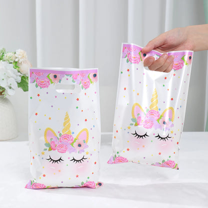 10/25/50 unidades Bolsas de Regalo de Unicornio para Dulces – Lindas Bolsas de Mano para Recuerdos de Fiesta, Decoraciones de Cumpleaños, Baby Showers, Regalos para Niños y Artículos de Celebración