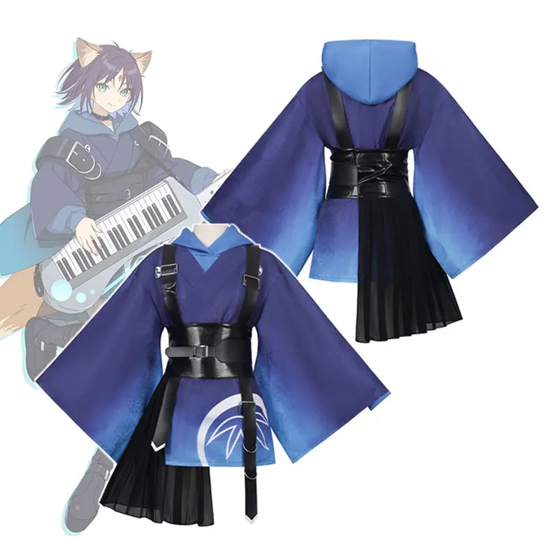 Cosmic Princess Kaguya Cosplay Costume Set with Wig & Cloak for Women