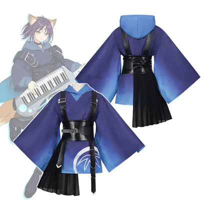 Cosmic Princess Kaguya Cosplay Costume Set with Wig & Cloak for Women