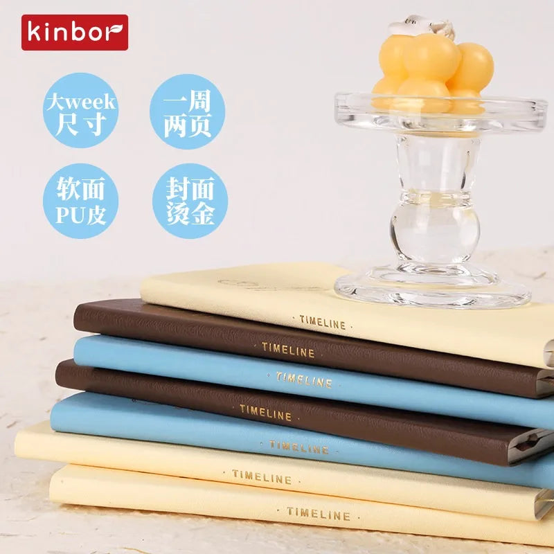 Kinbor Undated Weekly Planner – Portable Daily, Monthly & Schedule Journal Notebook