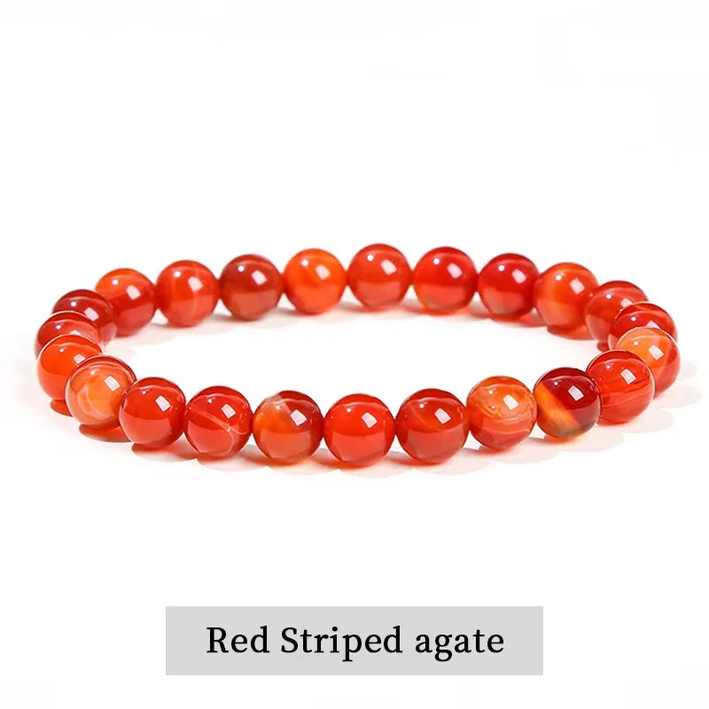 Natural Stone Beaded Bracelet – Obsidian, Fluorite, Quartz & Jasper Crystal Stretch Bracelet for Men & Women | Yoga Healing Jewelry