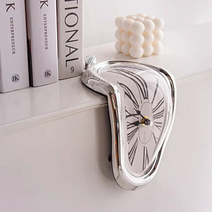 Reloj de pared creativo surrealista que se derrite – Reloj decorativo moderno distorsionado para el hogar, la oficina y la sala de estar