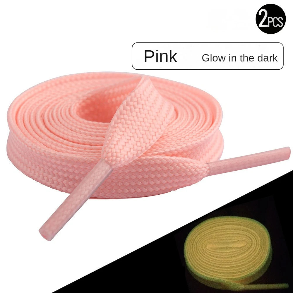 2PCS Glow-in-the-Dark Shoelaces – 100/120/160cm Luminous Colorful Shoe Laces for Kids & Children, Party Accessories & Gifts
