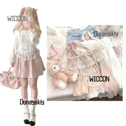 Woman Character Angel Role Play Costume – Japanese Anime Kimono Slit Elf Goddess Dress COS Uniform Set