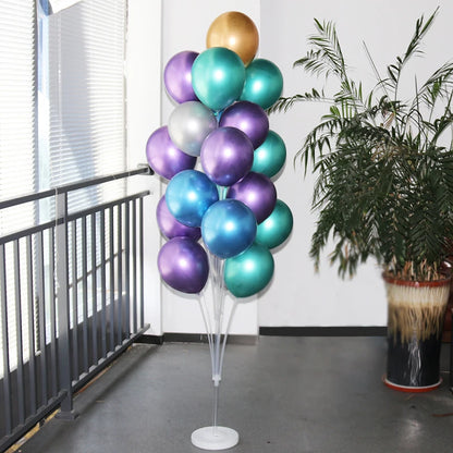 Kit de Soporte de Columna para Globos – Soporte Metálico para Globos con Base para Globos de Látex para Baby Shower, Cumpleaños, Bodas y Decoraciones de Fiestas