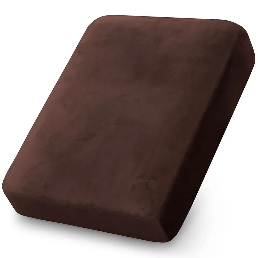 Velvet Sofa Cushion Cover – Plush Stretch Couch Slipcover Furniture Protector for Living Room