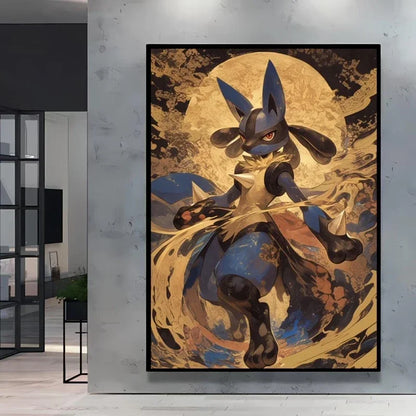 Pokémon Umbreon Canvas Wall Art – Stylish High Quality Decorative Painting for Home (Multiple Sizes)