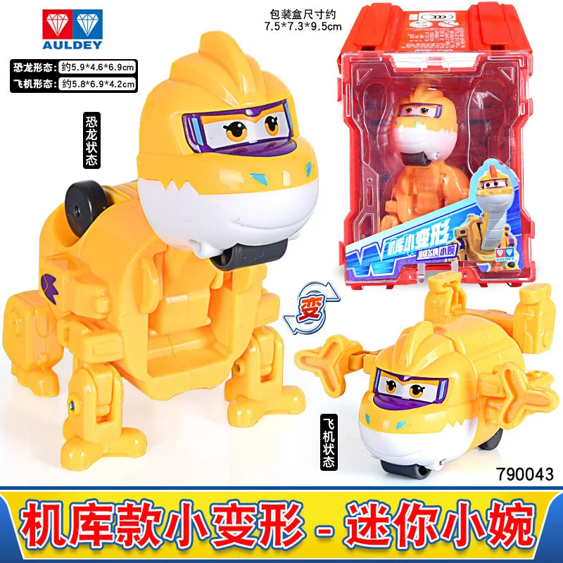 Super Wings Mini Transforming Plane Robot Toy – Anime-Style Deformation Action Figure, Transformable Aircraft Toy for Kids & Christmas Gifts