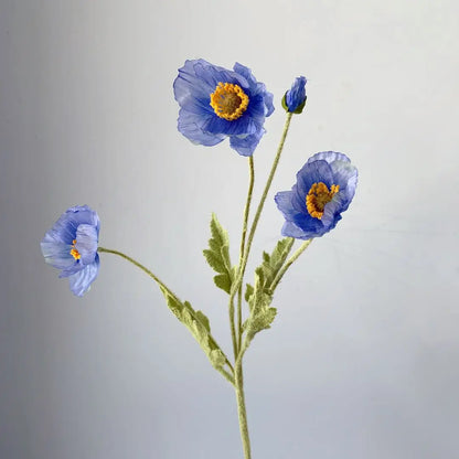 4 Heads Artificial Poppy Bouquet – Realistic Faux Flowers for Home Décor, Garden, Wedding Decoration, Party Arrangements & DIY Floral Projects
