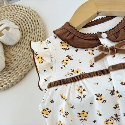 Pelele de verano para bebé recién nacido – Body de manga corta de algodón suave con estampado de dibujos animados para bebés y niñas (3-18 meses)
